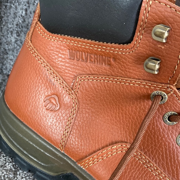 Wolverine brown leather work steel toe boots 10.5 main image 15